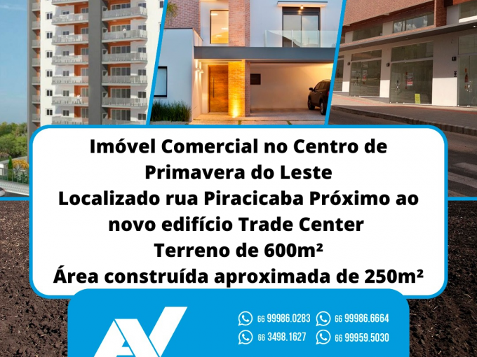 Cod. 098- Imóvel Comercial na rua Piracicaba Centro