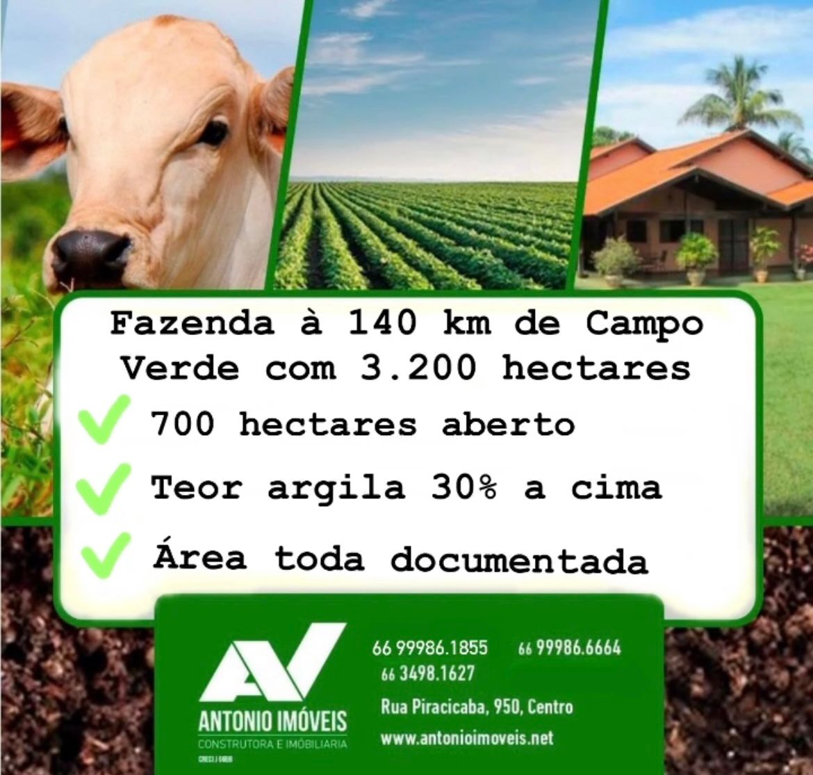 Cód. 099 – Fazenda na Região de Planalto da Serra à 100 km de Campo Verde